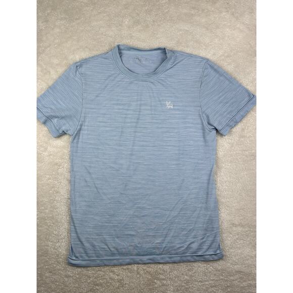 Young LA Shirt Mens Large Light Blue Short Sleeve Performance Stretch Training - Picture 1 of 7